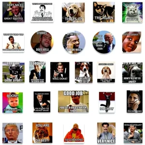 Meme Sticker Pack 52PCS Quote Life Humor Decal for Laptop Water Bottle