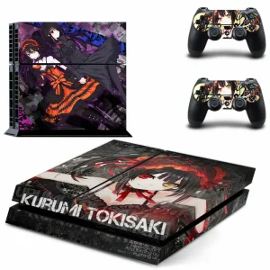 Black and red geometric PS4 console skin with subtle texture and ononswitch branding
