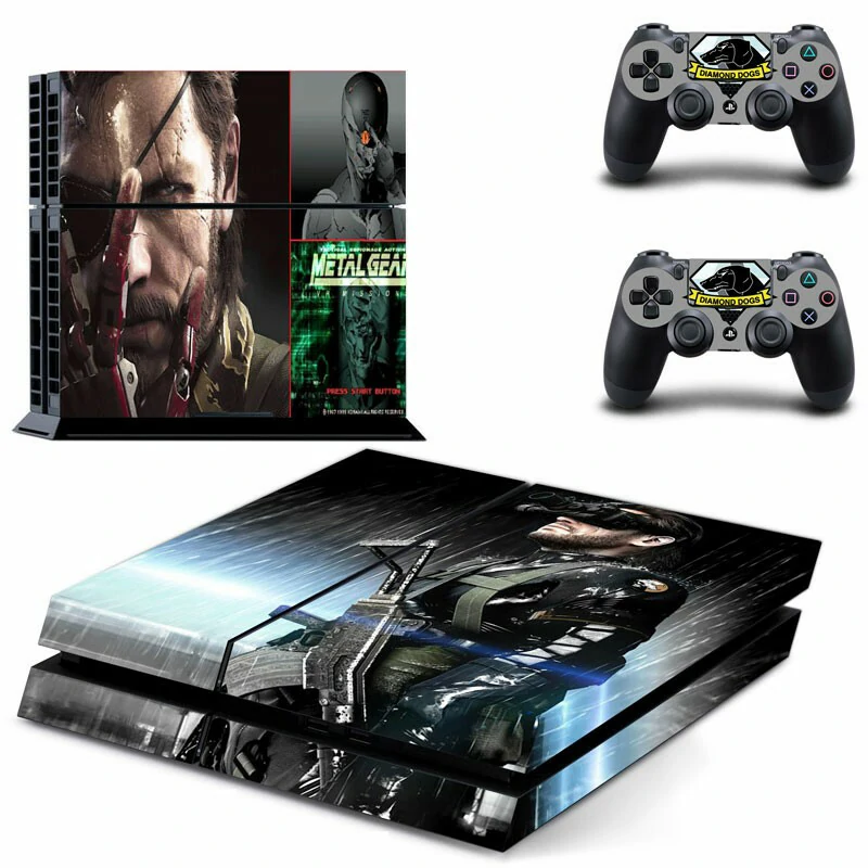 ononswitch PS4 skin DPTM0011 features bold black-and-gold geometric design. Fits standard PS4 consoles snugly with no bubbles or residue on removal. Black and gold geometric PS4 console skin by ononswitch, model DPTM0011