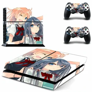 Black and red geometric PS4 skin design for PlayStation 4 console by ononswitch