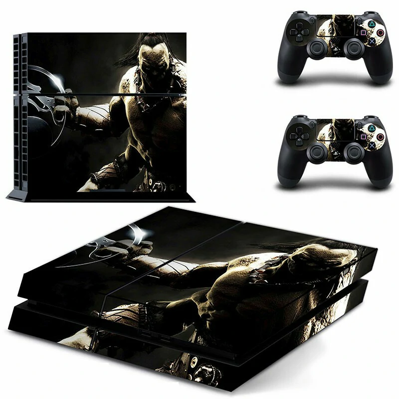 Custom PS4 skin DPTM0034 from ononswitch: matte black base with clean white geometric lines. Fits standard PS4 console perfectly. Removable, bubble-free application. Black PS4 console skin with geometric white line pattern by ononswitch
