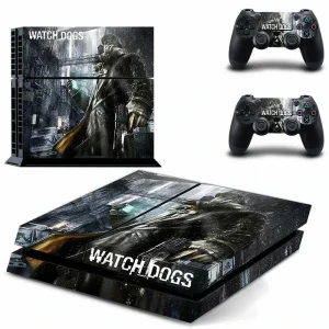 Black and red geometric PS4 skin design for PlayStation 4 console
