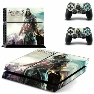 Black and red geometric PS4 console skin by ononswitch for slim model