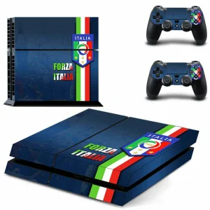 Black and red geometric PS4 console skin by ononswitch, model DPTM0156