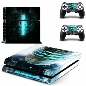 Black and red geometric PS4 console skin by ononswitch