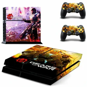 Black and red geometric PS4 skin design for PlayStation 4 console by ononswitch