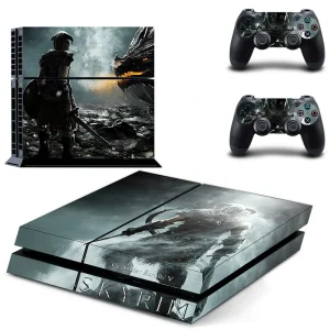 Black and red geometric PS4 skin design for PlayStation 4 console by ononswitch