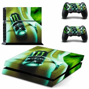 Black and gold geometric PS4 skin design for PlayStation 4 console by ononswitch