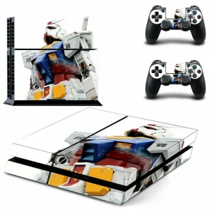 Black and red geometric PS4 console skin by ononswitch, model DPTM0304
