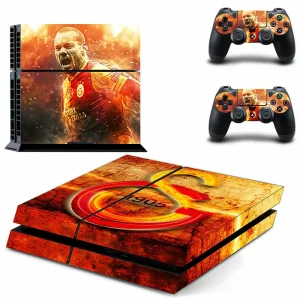 Black and red geometric PS4 skin design for PlayStation 4 console by ononswitch