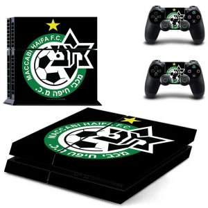 Black PS4 console skin with subtle geometric pattern from ononswitch DPTM0328 series