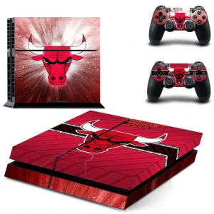 Black and red geometric PS4 controller skin model DPTM0349 by ononswitch