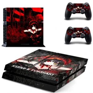 Black and red geometric PS4 controller skin by ononswitch (DPTM0603)