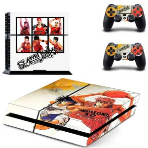 Black and red geometric PS4 console skin by ononswitch, model DPTM0604