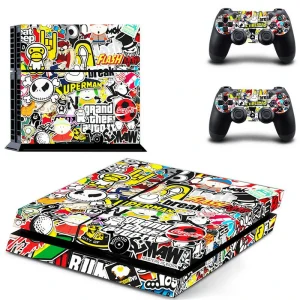 Black and gold geometric PS4 skin design for PlayStation 4 console