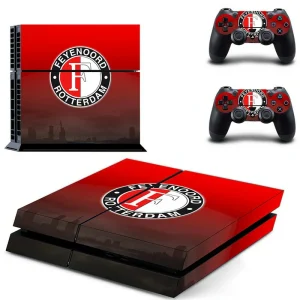Black and red geometric PS4 controller skin by ononswitch, model DPTM0623