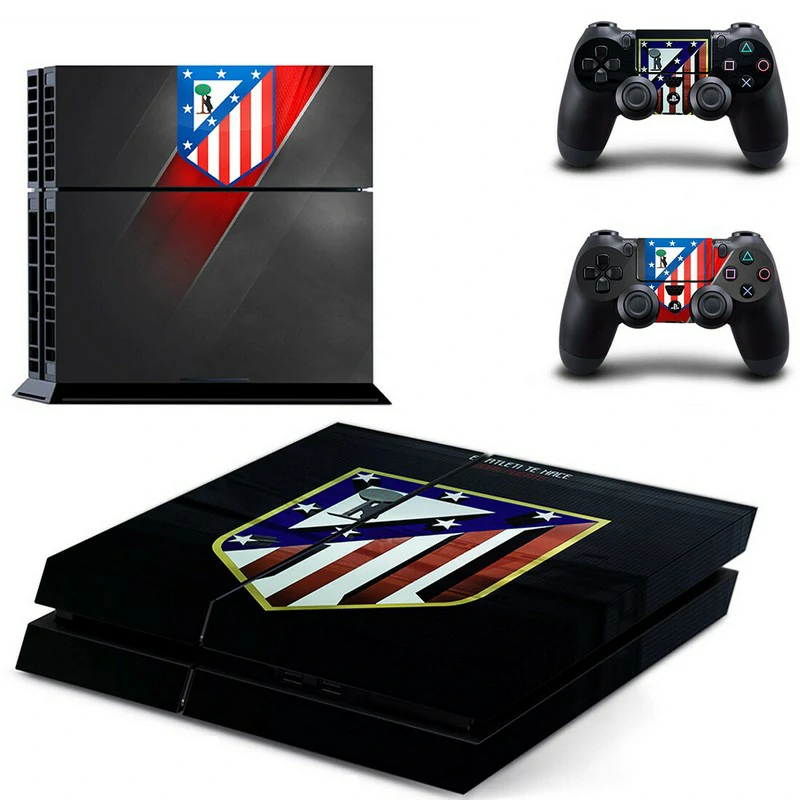 Custom PS4 skin DPTM0641 by ononswitch: bold black and red geometric design, made for PlayStation 4 Slim and original models. Removable, bubble-free application. Black and red geometric PS4 console skin by ononswitch, model DPTM0641
