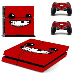 Black and red geometric PS4 skin with 'DPTM0762' pattern for PlayStation 4 console