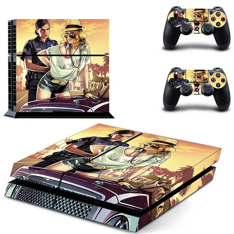 ononswitch PS4 skin DPTM0791 features bold black and gold geometric design. Fits standard and Slim PS4 consoles. Premium vinyl, bubble-free application, made in USA. Black and gold geometric PS4 console skin by ononswitch, model DPTM0791