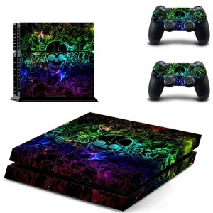 Black and red geometric PS4 skin design by ononswitch for PlayStation 4 console