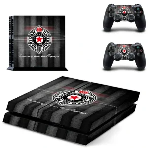 Black and red geometric PS4 skin design for PlayStation 4 console by ononswitch