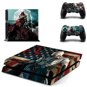 Black and red geometric PS4 skin by ononswitch, model DPTM0913
