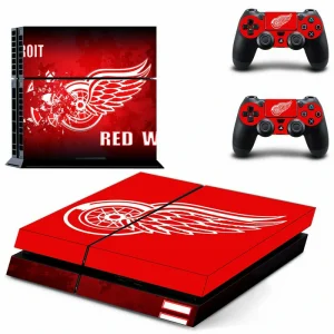 Black and red geometric PS4 skin design for PlayStation 4 console by ononswitch