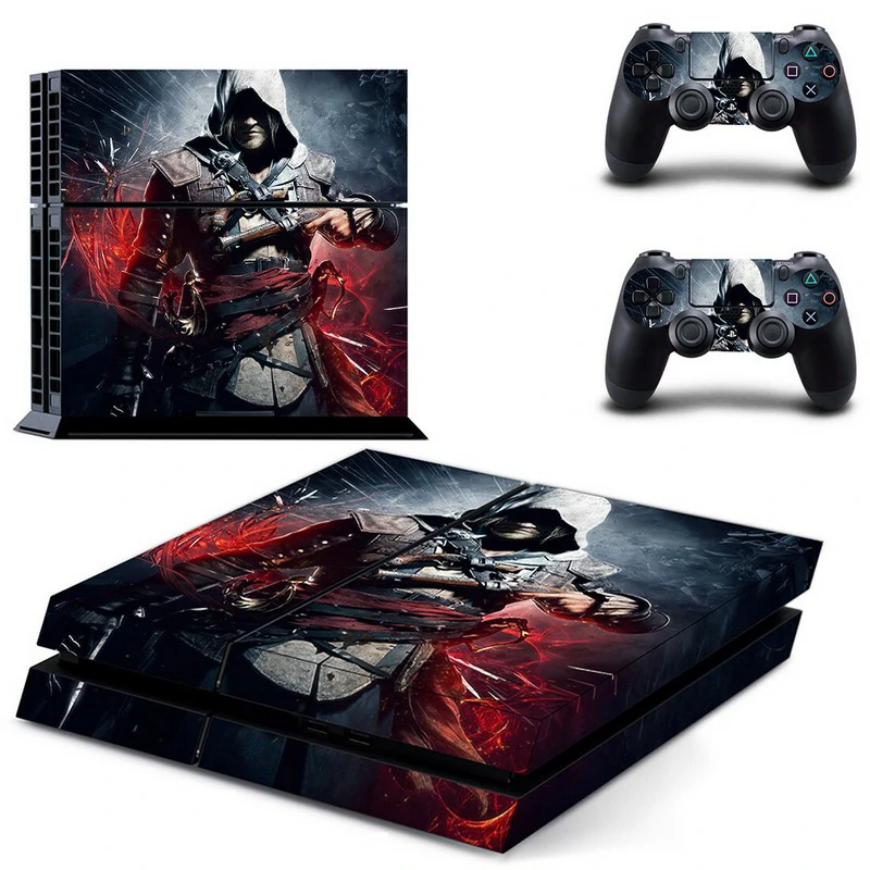 DPTM0939 PS4 skin by ononswitch: sleek black-and-red geometric pattern, easy to apply, protects your PlayStation 4 console while adding personality. Black and red geometric PS4 skin design for PlayStation 4 console by ononswitch