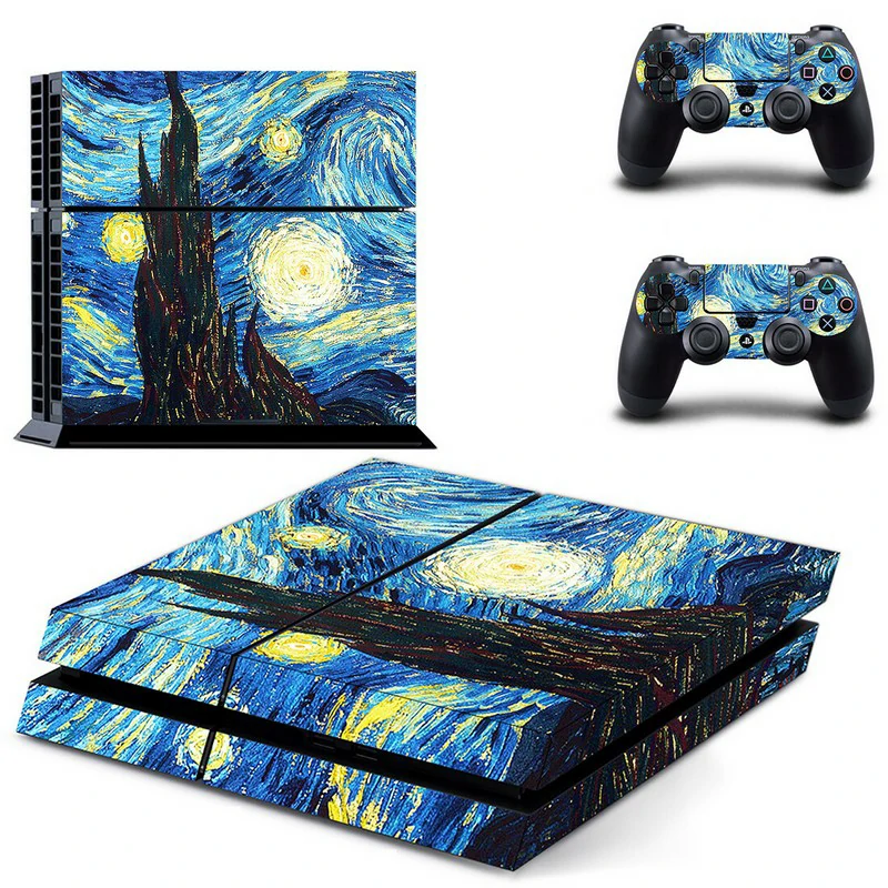 Ononswitch PS4 skin DPTM0940: sleek black design with modern geometric accents. Precision-cut for full PS4 coverage, no residue on removal. Black PS4 console skin with geometric pattern and subtle branding by ononswitch