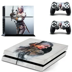 Black and red geometric PS4 console skin by ononswitch, model DPTM0944