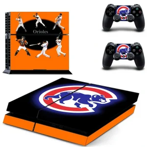 Black and red geometric PS4 console skin by ononswitch, model DPTM1068
