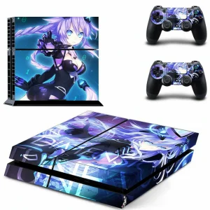 Black and red geometric PS4 console skin by ononswitch, model DPTM1102