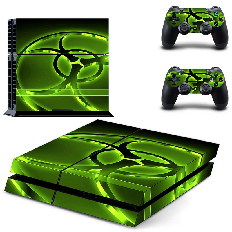 DPTM1217 PS4 skin from ononswitch — a premium removable vinyl wrap that fits standard PS4 models. Easy to apply, no residue, bold design. Custom PS4 skin with DPTM1217 pattern applied to black PlayStation 4 console