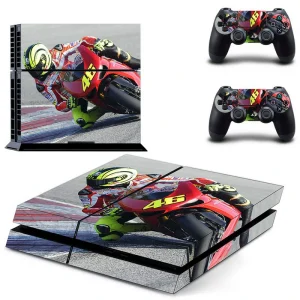Black and red geometric PS4 skin for PlayStation 4 console by ononswitch