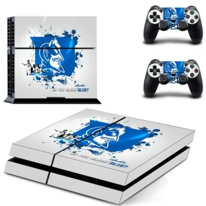 Black and red geometric PS4 skin DPTM1252 applied to a PlayStation 4 console