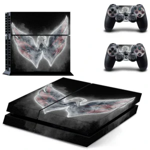 Black and red geometric PS4 skin design DPTM1366 for PlayStation 4 console
