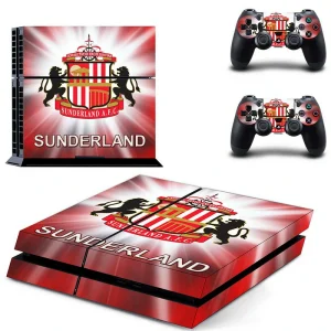 Matte black PS4 skin with geometric pattern for PlayStation 4 console