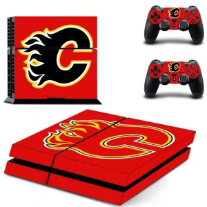 Black and red geometric PS4 console skin by ononswitch, model DPTM1395