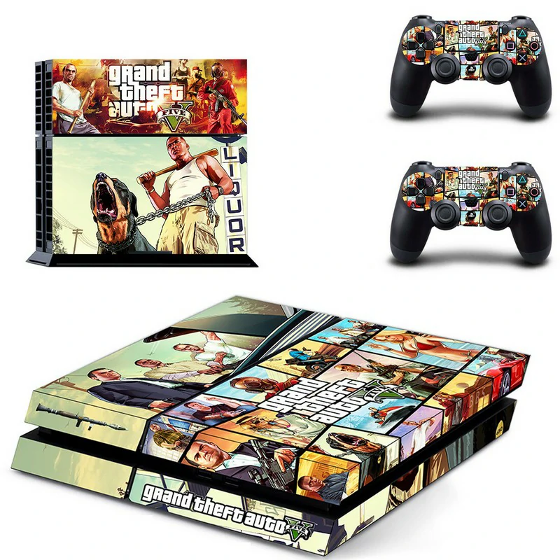 Premium matte-finish PS4 skin DPTM1405 by ononswitch. Fits standard and slim PS4 models. Easy peel-and-stick application, scratch-resistant design. Black and gold geometric PS4 console skin with subtle texture pattern