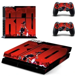 Black and red geometric PS4 skin DPTM1517 by ononswitch