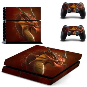 Black and red geometric PS4 skin design for PlayStation 4 console by ononswitch