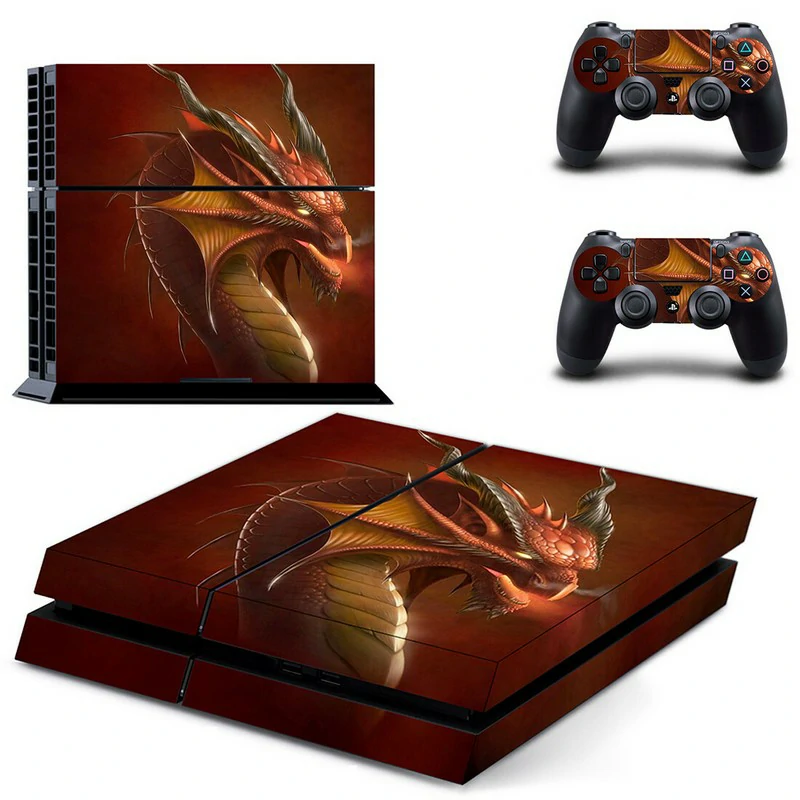DPTM1524 PS4 skin from ononswitch: premium vinyl wrap with bold geometric pattern, fits PS4 and PS4 Slim consoles. Scratch-resistant and removable. Black and red geometric PS4 skin design for PlayStation 4 console by ononswitch