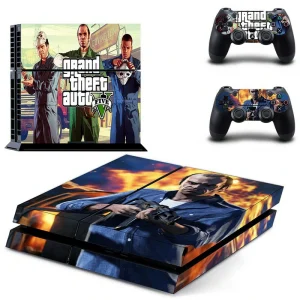 Black and red geometric PS4 skin design for PlayStation 4 console by ononswitch