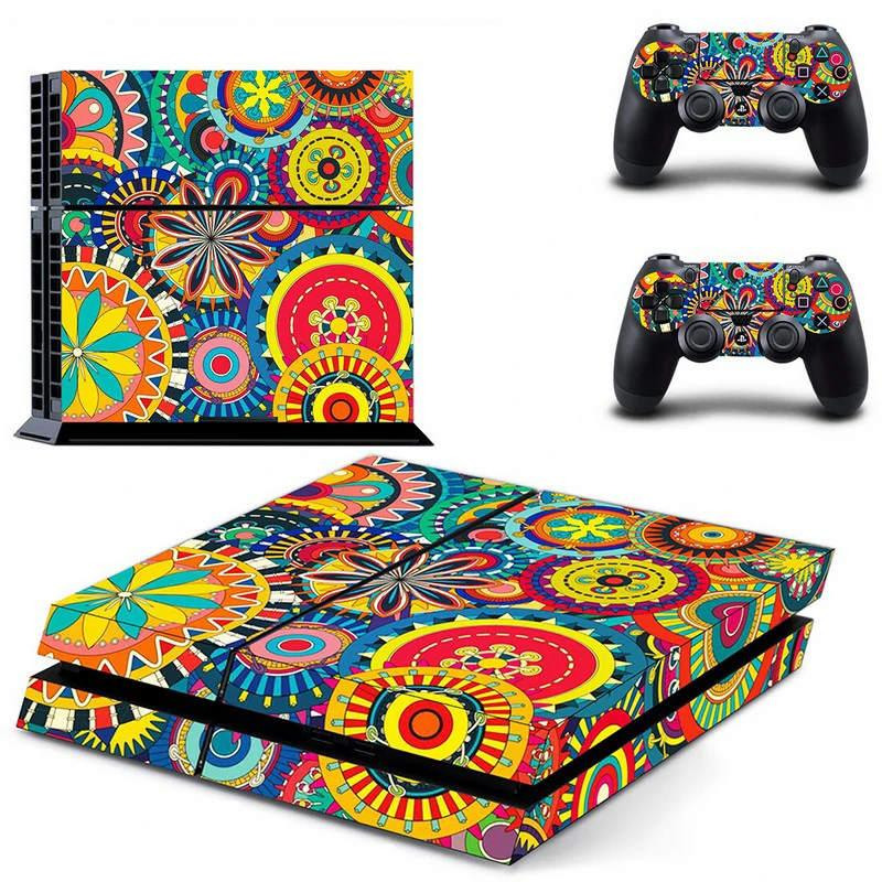 Custom PS4 skin DPTM1535 by ononswitch: durable vinyl wrap with bold black-and-red pattern, fits standard PlayStation 4 console perfectly. Black and red geometric PS4 skin design for PlayStation 4 console by ononswitch