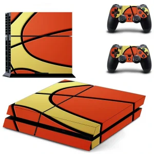 Black and red geometric PS4 console skin by ononswitch, model DPTM1662