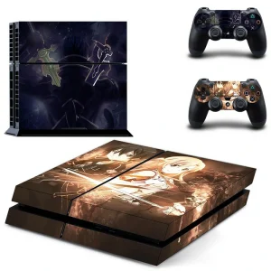 Black and red geometric PS4 console skin by ononswitch, model DPTM1683