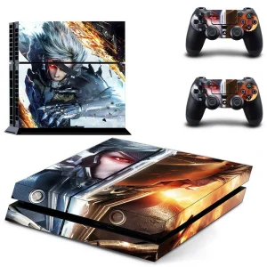 Black and red geometric PS4 skin design for PlayStation 4 console by ononswitch