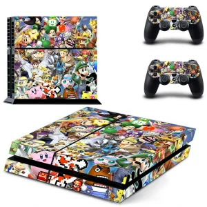 Black and gold geometric PS4 console skin with matte finish