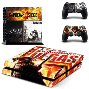 Black and red geometric PS4 console skin by ononswitch, model DPTM1709