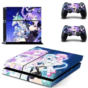 Custom PS4 console skin with DPTM1840 pattern in black and gold